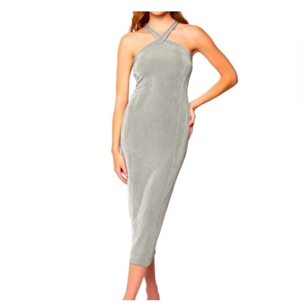 Lost + Wander Gray Midi Dress
